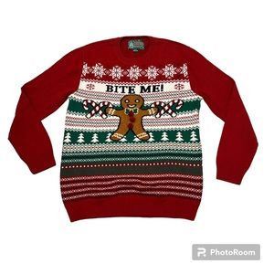 Bite Me Christmas Sweater Women’s Size Large